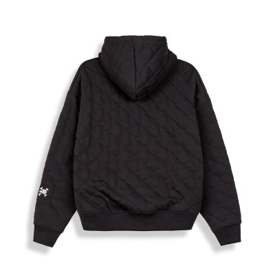 Sudadera The Props Quilted Zip Black - Grimey