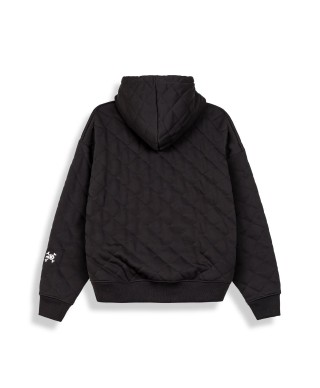 Sudadera The Props Quilted Zip Black - Grimey