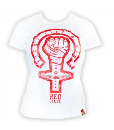CAMISETA MUJER RG FIGHT LIKE A GIRL - Red Glove