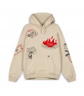 SUDADERA CAPUCHA GRIMEY BACK AT YOU WIDE HOLE VINTAGE - CREAM | FW23