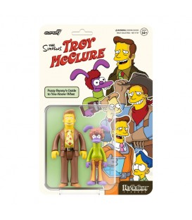 Set 2 Figuras Reaction Troy Mcclure y Fuzzy Bunny Los Simpsons - Super7